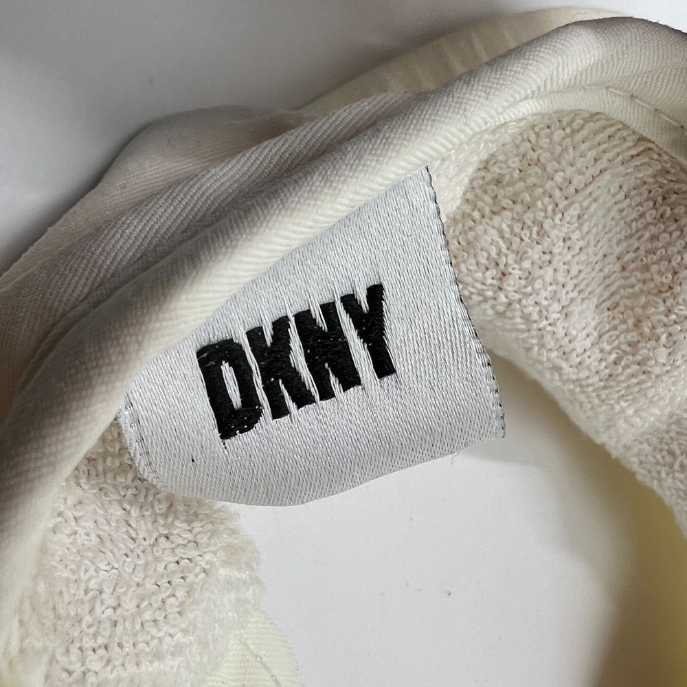 DKNY Visor Women OSFA White Vintage USA Taslan Nylon Embroidered Logo Hat - Picture 8 of 9